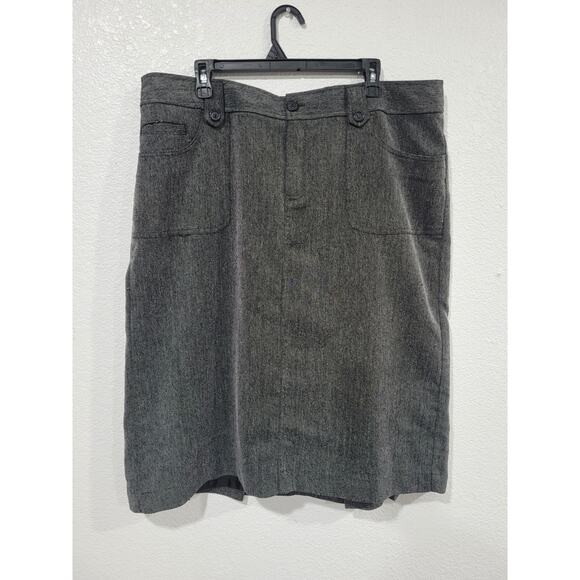 CJ Banks Women's Pleated Charcoal Gray Skirt 18W‎ Plus Size #P3 - Picture 1 of 6